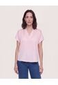 Blusa Con Escote En V  Para Mujer Rosa Ostu de Ostu