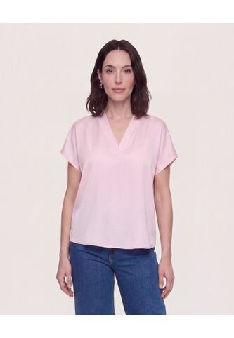 Blusa Con Escote En V  Para Mujer Rosa Ostu Ostu