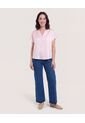 Blusa Con Escote En V  Para Mujer Rosa Ostu de Ostu