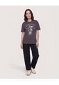 Camiseta Minnie Mouse Vintage  Para Mujer Gris Ostu de Ostu