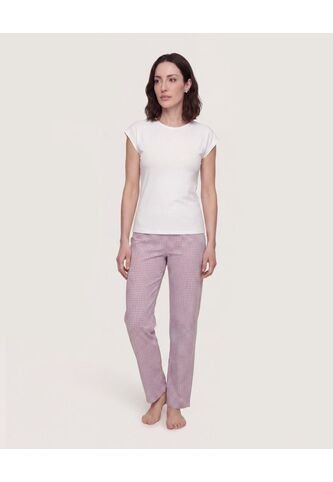 Pijama Relax Check Mood  Para Mujer Rosa Ostu Ostu