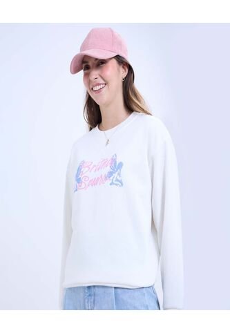 Buzo Para Mujer Cuello Redondo Color Crema Marca Ostu #40060445 Ostu