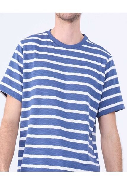 Camiseta Para Hombre Manga Corta Cuello Redondo Color Azul  Marca Ostu #60091590