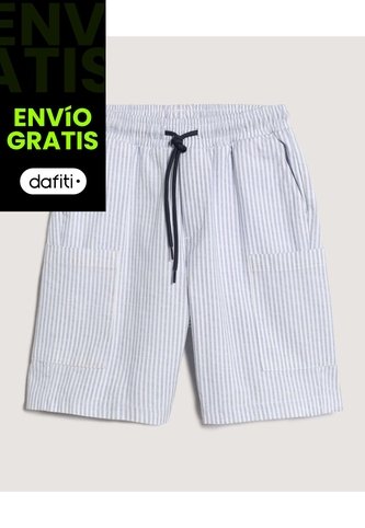 Bermuda  Infantil Niño Cargo Color Crema Marca Ostu #80100064 Ostu