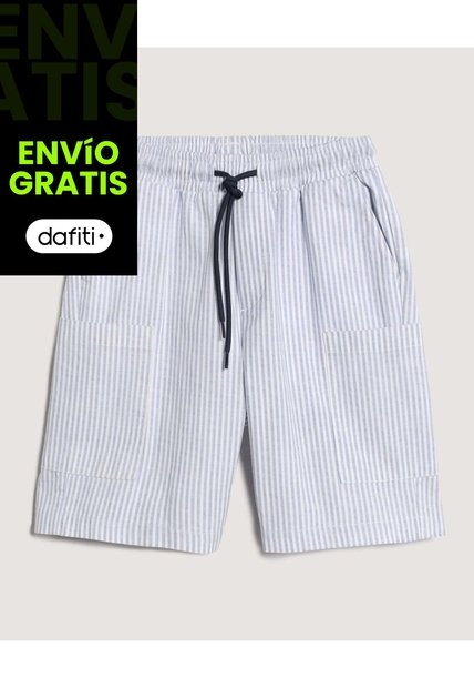 Bermuda  Infantil Niño Cargo Color Crema Marca Ostu #80100064