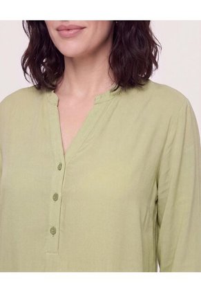 Blusa Basica Manga ¾  Para Mujer Verde Ostu