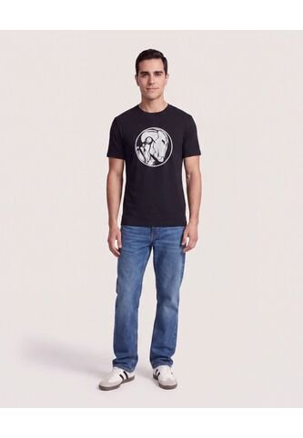 Camiseta Iron Man Circle  Para Hombre Negro Ostu Ostu