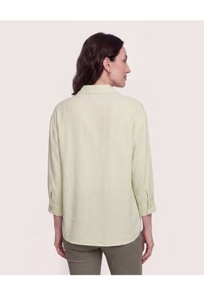 Blusa Fluid Manga 3/4 Para Mujer Verde Ostu