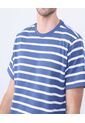 Camiseta Para Hombre Manga Corta Cuello Redondo Color Azul  Marca Ostu #60091590 de Ostu
