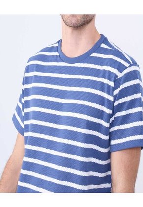 Camiseta Para Hombre Manga Corta Cuello Redondo Color Azul  Marca Ostu #60091590