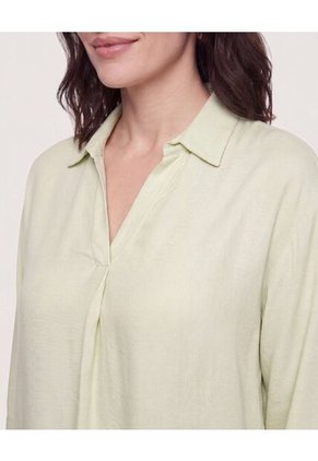 Blusa Fluid Manga 3/4 Para Mujer Verde Ostu