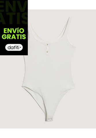 Body  Para Mujer Manga Sisa Color Crema Marca Ostu #40200227 Ostu
