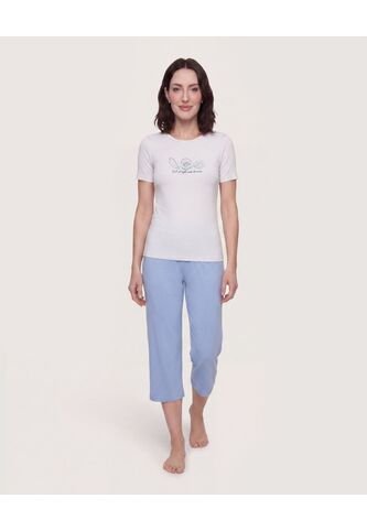 Pijama Capri Sweet Relax  Para Mujer Azul Ostu Ostu