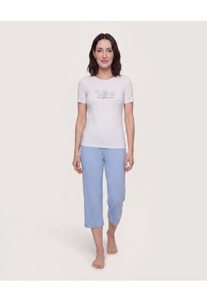 Pijama Capri Sweet Relax Para Mujer Azul Ostu