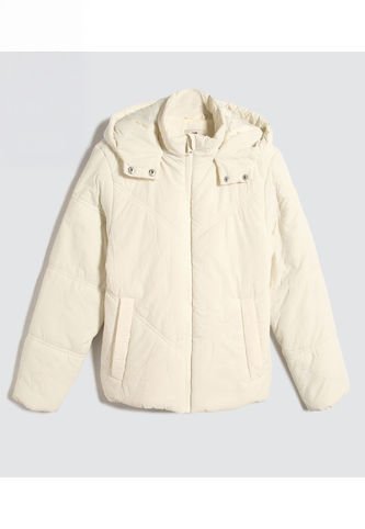Chaqueta Para Niña Acolchada Color Crema Marca Ostu #90080039 Ostu