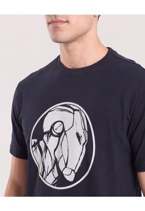 Camiseta Iron Man Circle  Para Hombre Negro Ostu