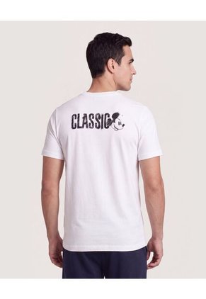 Camiseta Mickey Classic 1928  Para Hombre Crema Ostu