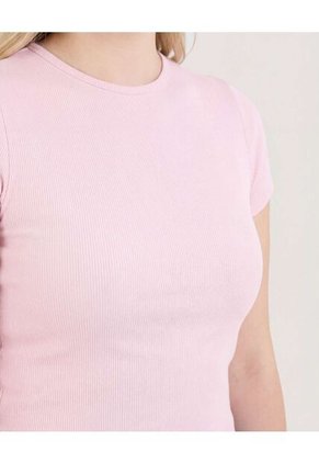 Crop Top Basico  Para Mujer Rosa Ostu