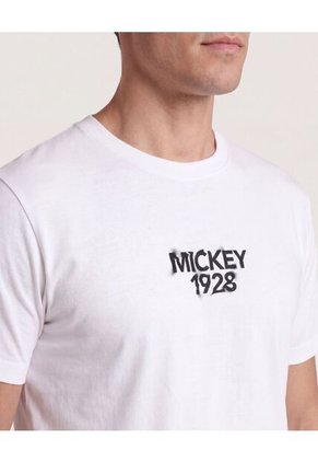 Camiseta Mickey Classic 1928  Para Hombre Crema Ostu