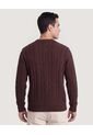 Buzo Tejido Trenzado  Para Hombre Café Ostu de Ostu