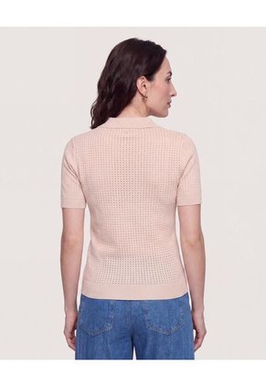 Polo Tejida Aura Natural Para Mujer Camel Ostu