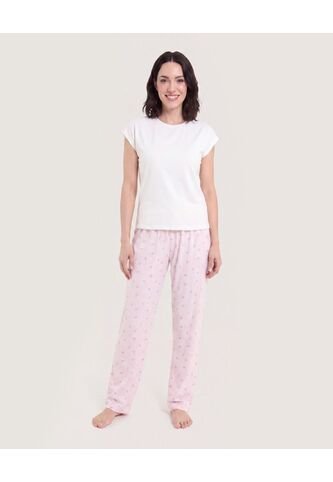 Pijama Rayas Comfort  Para Mujer Crudo Ostu Ostu