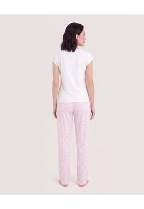 Pijama Rayas Comfort Para Mujer Crudo Ostu