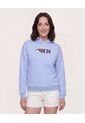 Hoodie Minnie Be A Legend  Para Mujer Celeste Ostu de Ostu