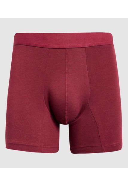 Boxer Para Hombre Filete Corto Algodón Color Vino Marca Ostu #60000437