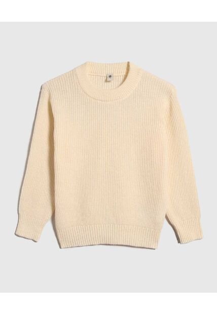 Saco Para Niña Cuello Redondo Color Crema Marca Ostu #90330005
