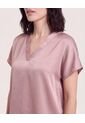 Blusa Con Escote En V  Para Mujer Café Ostu de Ostu