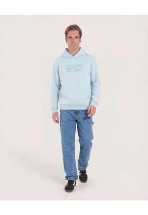 Buzo Hoodie Con Estampado Para Hombre Verde Ostu