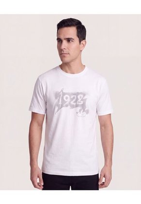Camiseta Mickey 1928  Para Hombre Crema Ostu