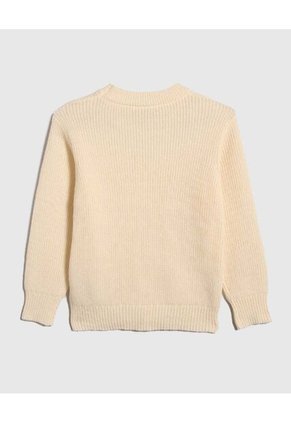 Saco Para Niña Cuello Redondo Color Crema Marca Ostu #90330005