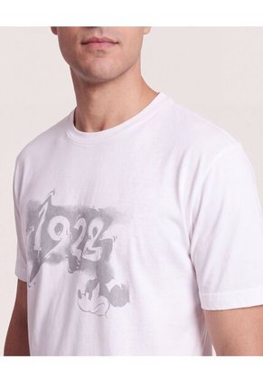 Camiseta Mickey 1928  Para Hombre Crema Ostu