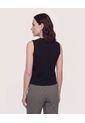 Chaleco Punto Buttons  Para Mujer Negro Ostu de Ostu