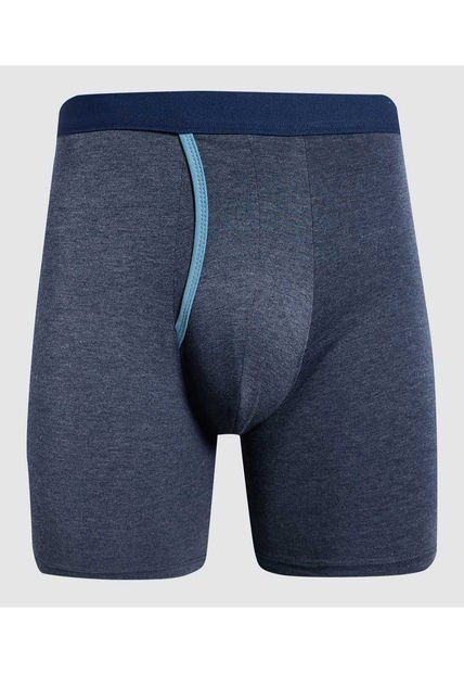 Boxer Para Hombre Bragueta Medio Algodón Color Azul  Marca Ostu #60000447
