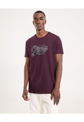 Camiseta Para Hombre Manga Corta Cuello Redondo Color Morado Marca Ostu #60091710