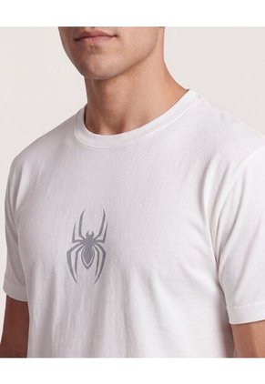Camiseta Spider-Man Sketch Para Hombre Crema Ostu