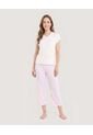 Pijama Capri Floral Relax  Para Mujer Marfil Ostu de Ostu