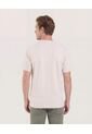 Camiseta Cuello Redondo Texturizada  Para Hombre Beige Ostu de Ostu