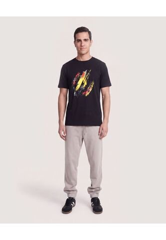 Camiseta Abstract Avengers  Para Hombre Negro Ostu Ostu