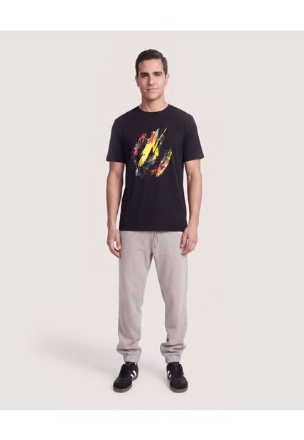 Camiseta Abstract Avengers  Para Hombre Negro Ostu