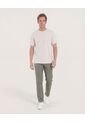 Camiseta Cuello Redondo Texturizada  Para Hombre Beige Ostu de Ostu