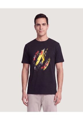 Camiseta Abstract Avengers  Para Hombre Negro Ostu