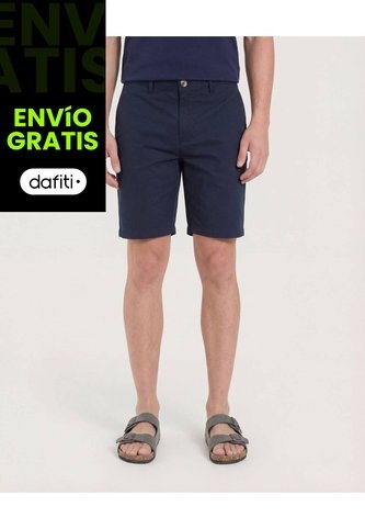 Bermuda  Para Hombre Regular Corto Color Azul Marca Ostu #60100489 Ostu