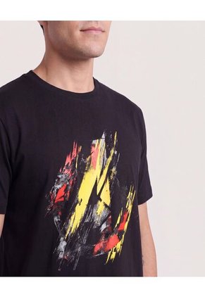 Camiseta Abstract Avengers  Para Hombre Negro Ostu
