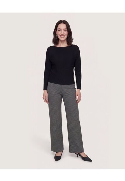 Saco Textura Ojal  Para Mujer Negro Ostu