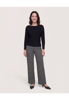 Saco Textura Ojal  Para Mujer Negro Ostu