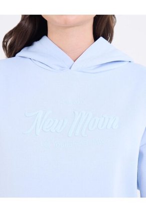 Buzo Tipo Hoodie Para Mujer Azul Ostu
